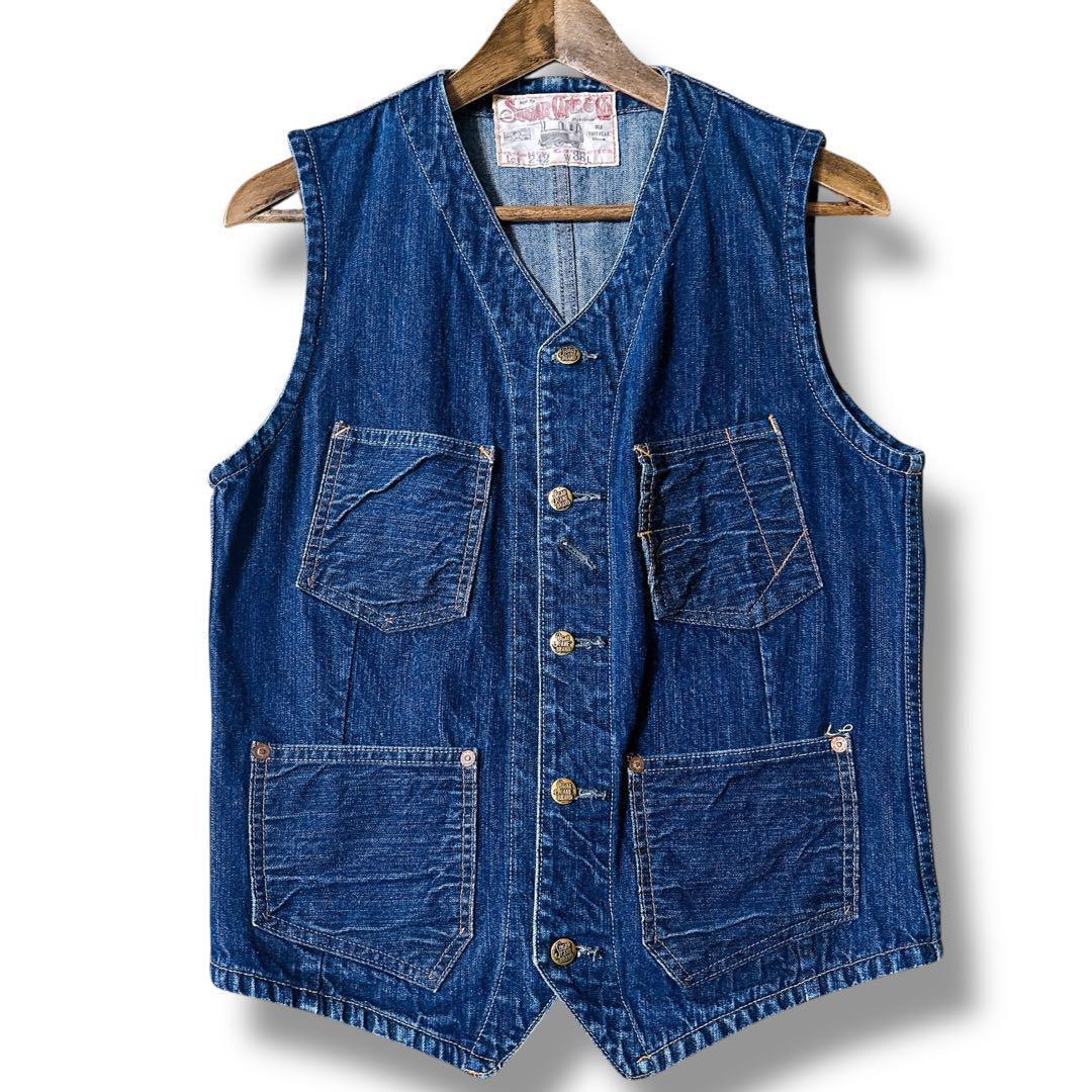 極稀少 シュガーケーン　デニム　ベスト　ジレ　レイルウェイズ 38