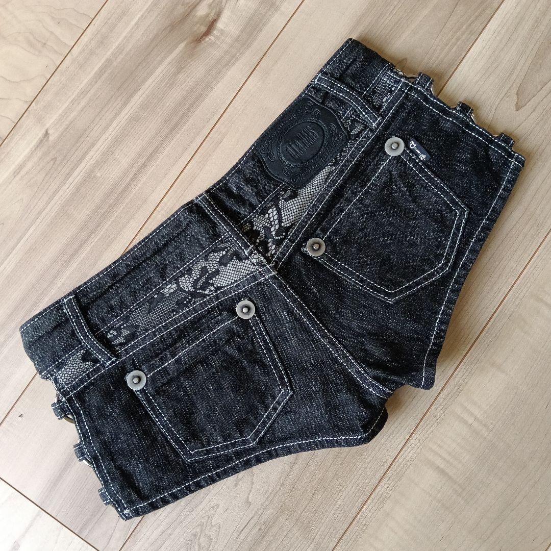 d.i.a. ダイヤ デニム ローライズ ショートパンツ ブラック 26サイズ