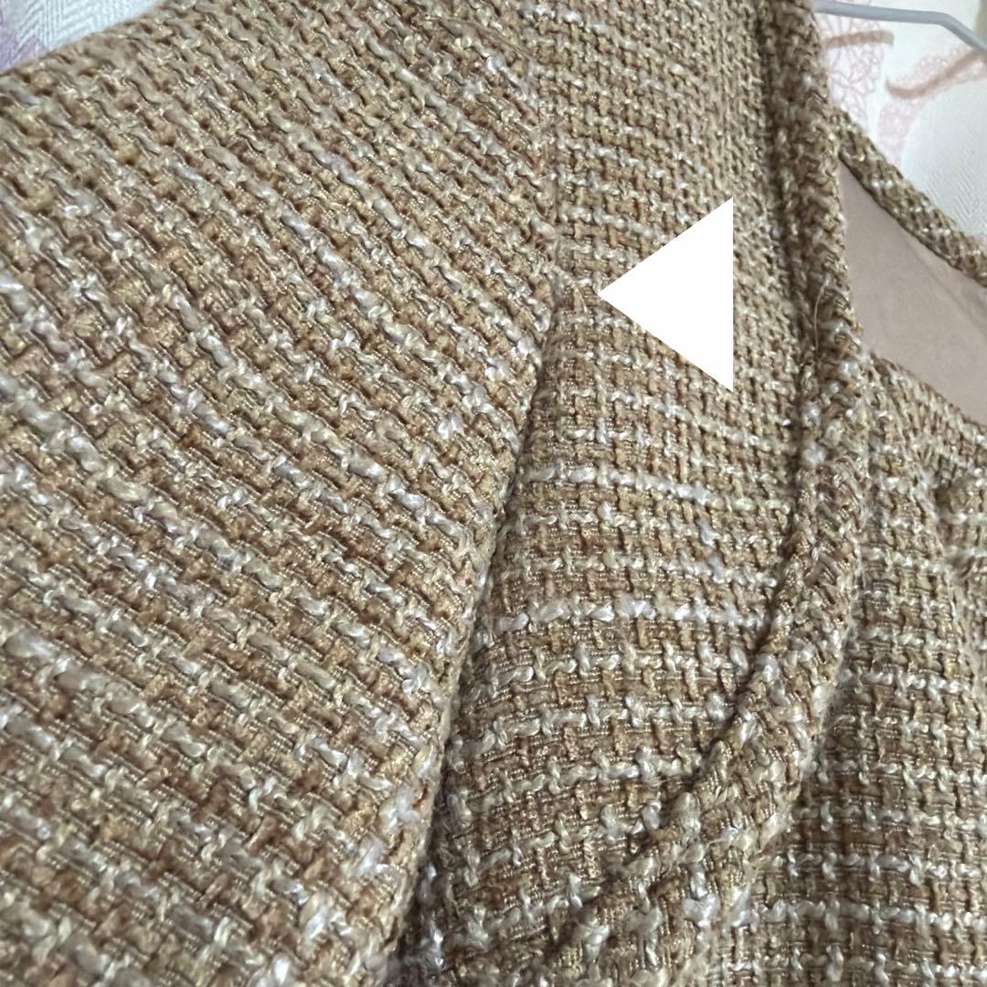 ダーリッチ プリーツドッキングツイードミニワンピース