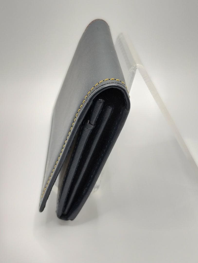 【新品・未使用】 ポールスミス 名刺入れ ネイビー レザー ステッチ箱付き