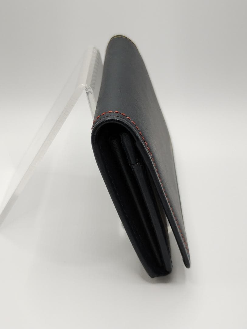 【新品・未使用】 ポールスミス 名刺入れ ネイビー レザー ステッチ箱付き