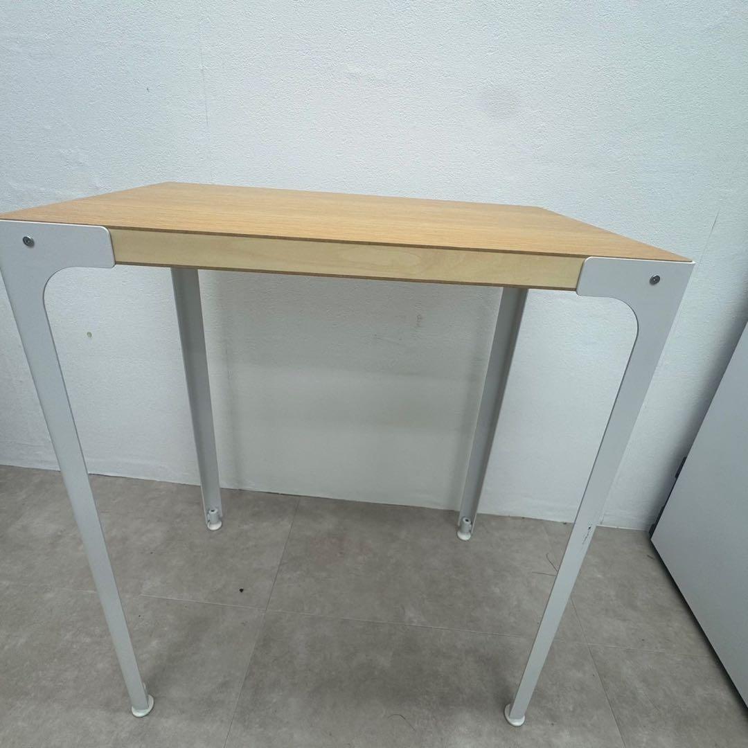 無印良品 MUJI スチール脚木製デスク オーク突板 中古品 nk01
