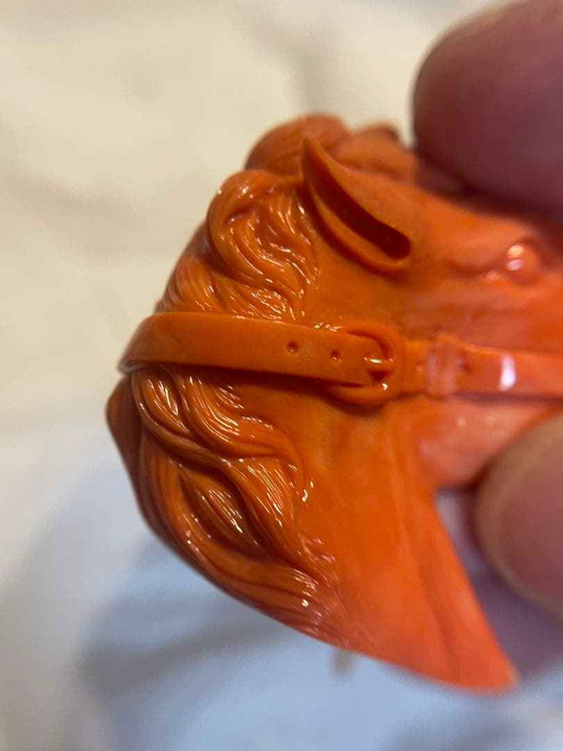 K18 ももサンゴ　馬モチーフ