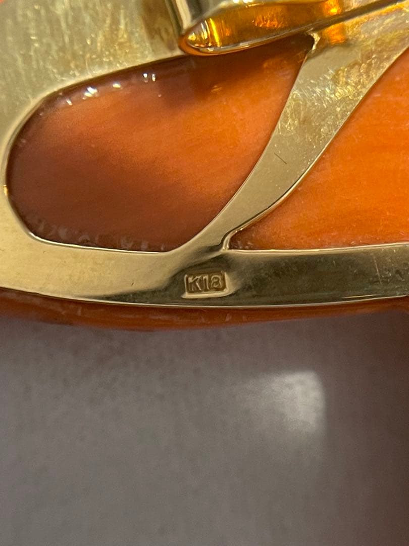 K18 ももサンゴ　馬モチーフ