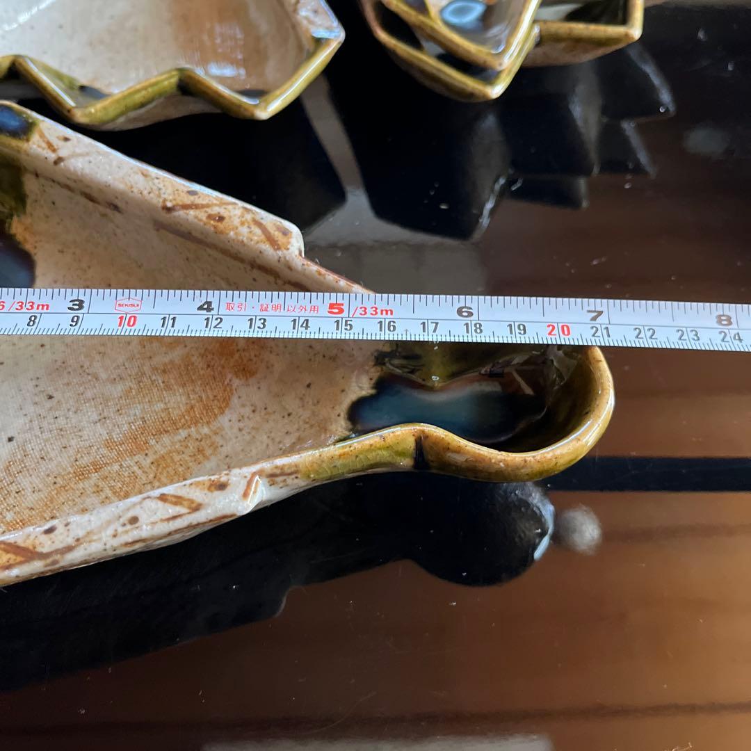 織部扇面向附皿