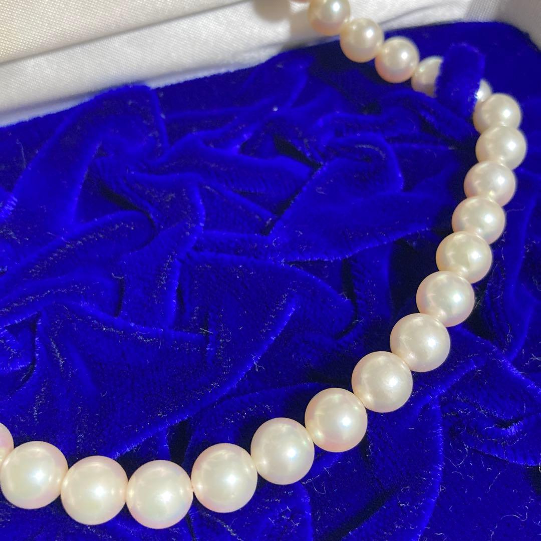 H*i様 本真珠 パールネックレス 約8.0-8.5mm ホワイト系 SILVE