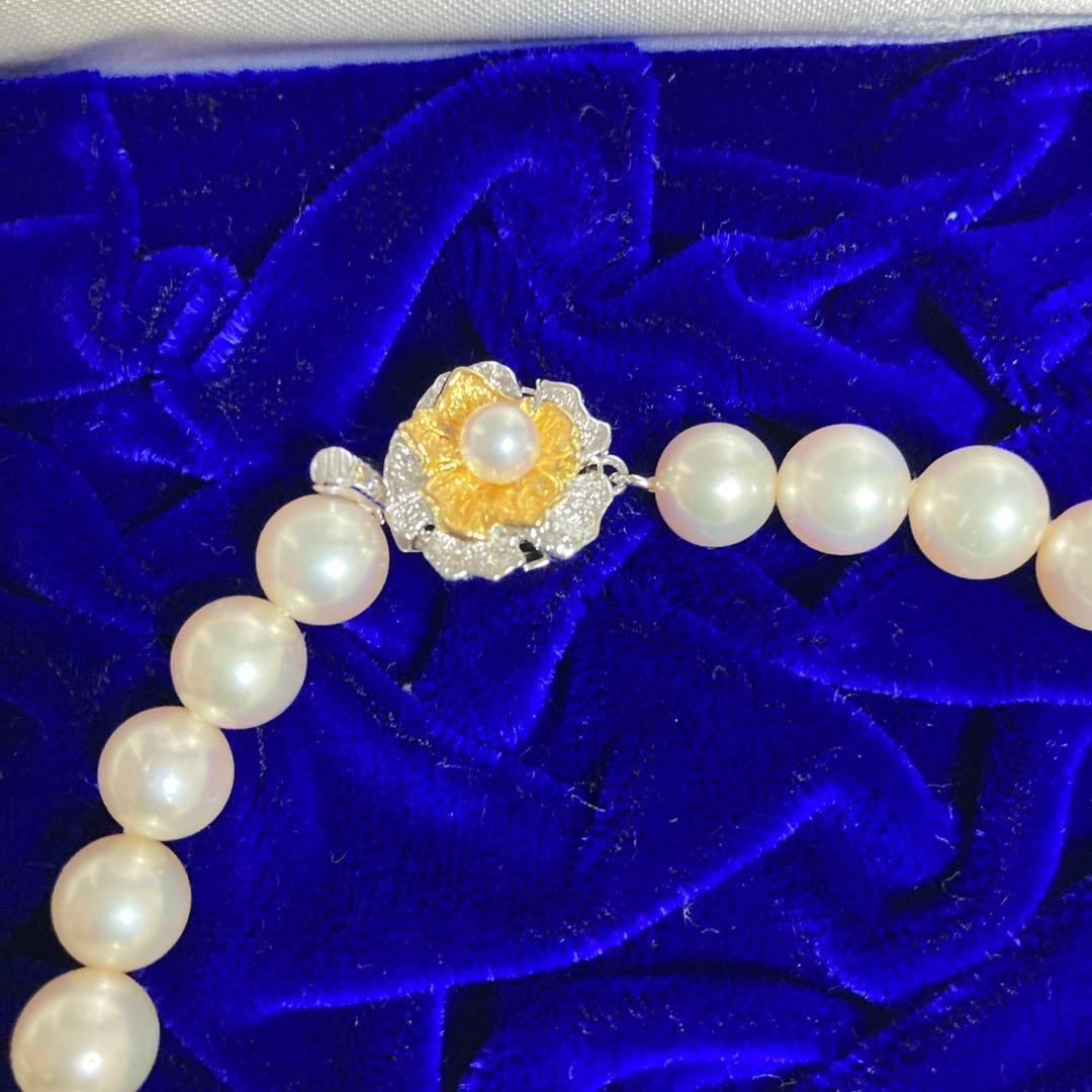 H*i様 本真珠 パールネックレス 約8.0-8.5mm ホワイト系 SILVE