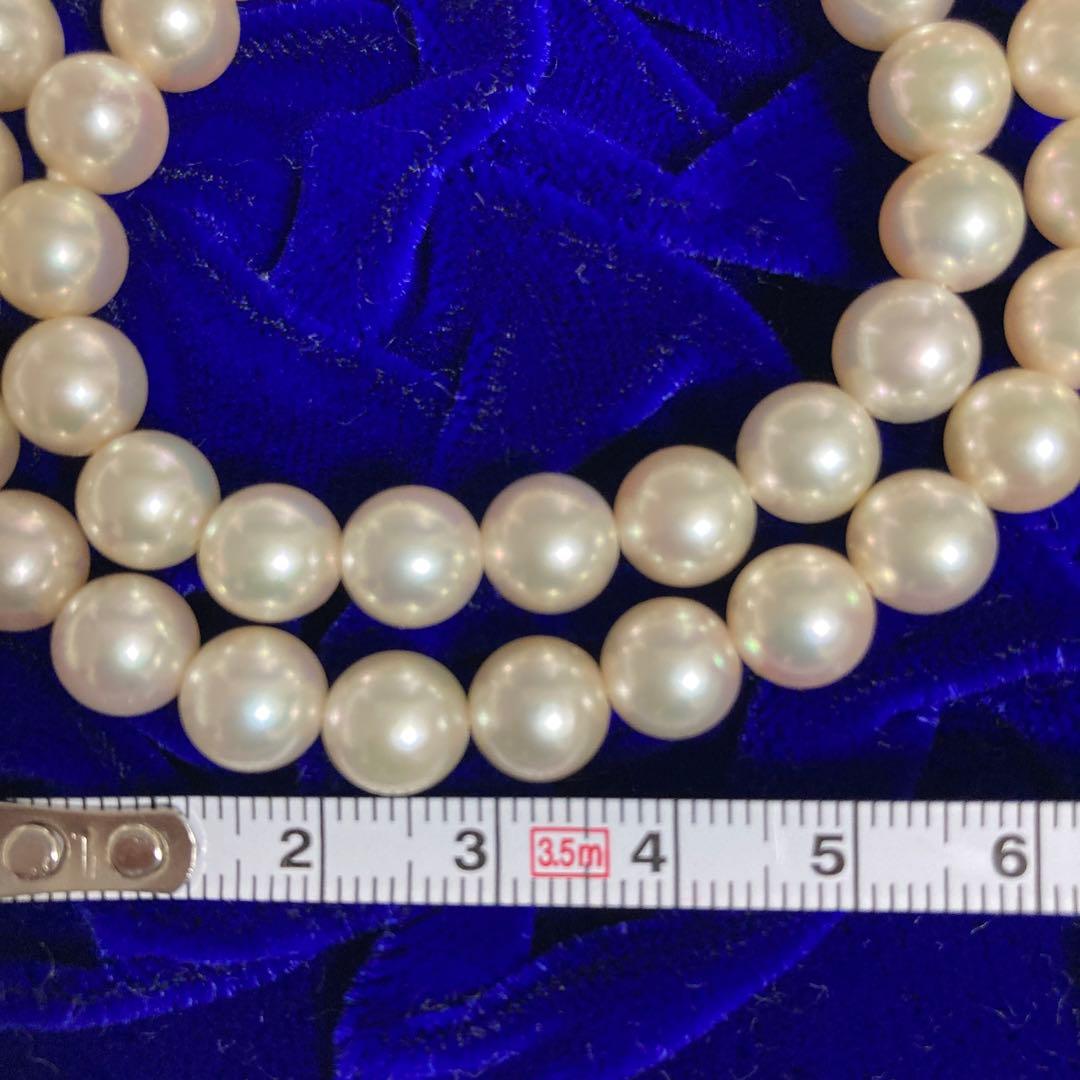 H*i様 本真珠 パールネックレス 約8.0-8.5mm ホワイト系 SILVE