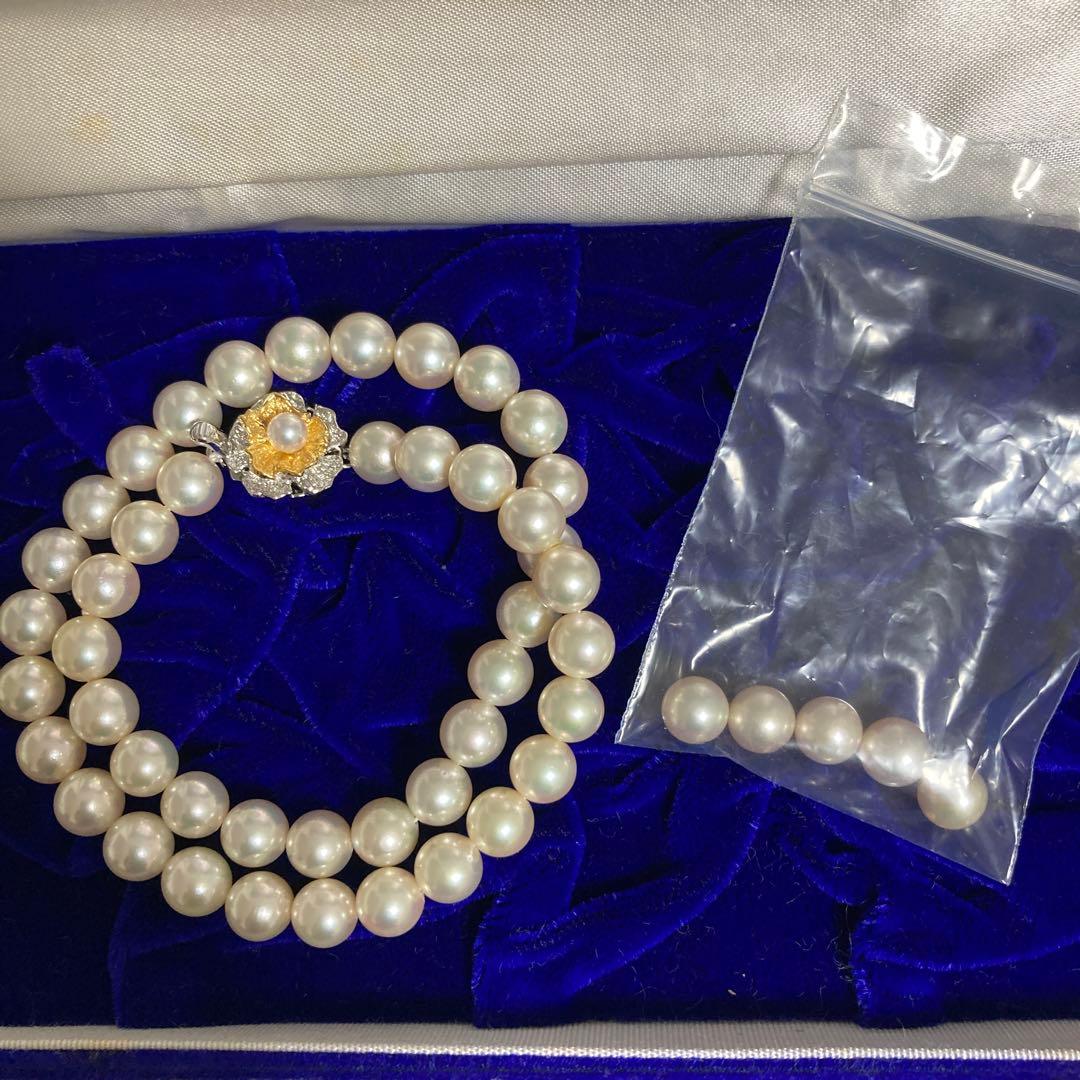 H*i様 本真珠 パールネックレス 約8.0-8.5mm ホワイト系 SILVE