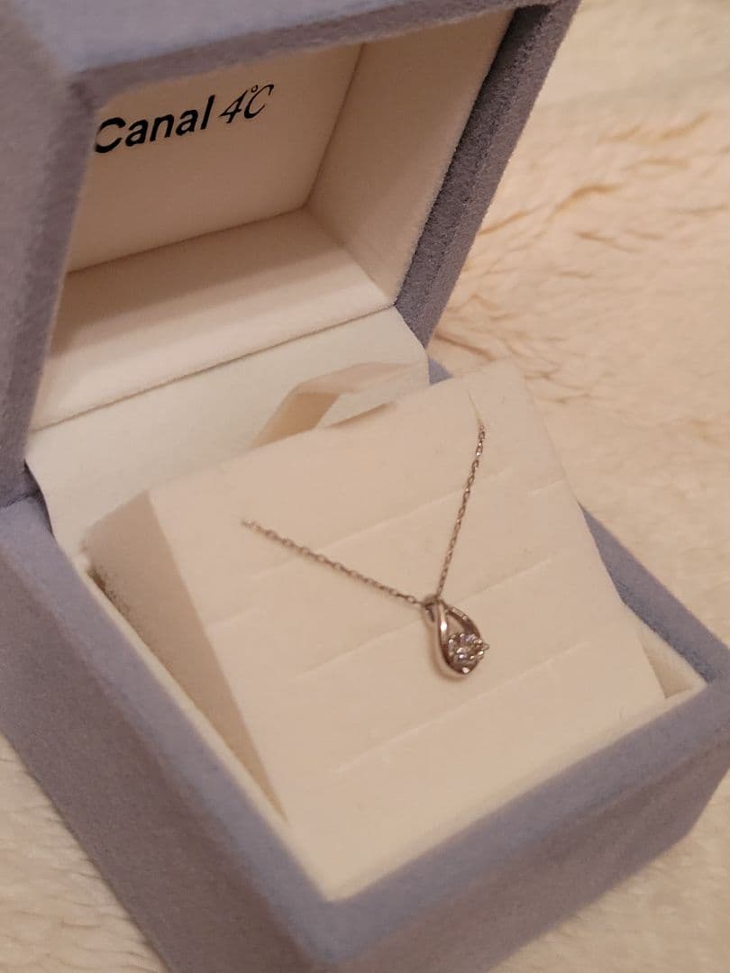 Canal4℃ プラチナ しずくネックレス