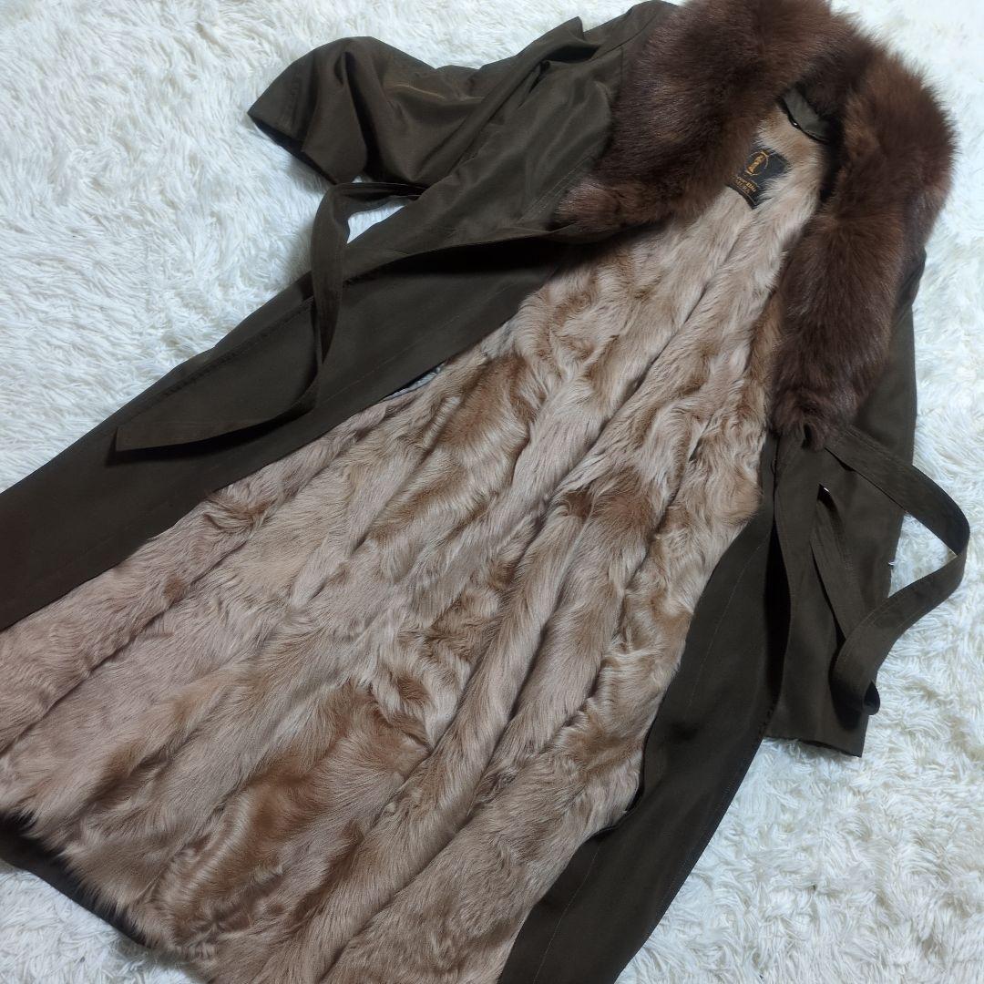 高級毛皮ブランドSilverBlu IEMURA　リアルファーライナー付ロングＭ