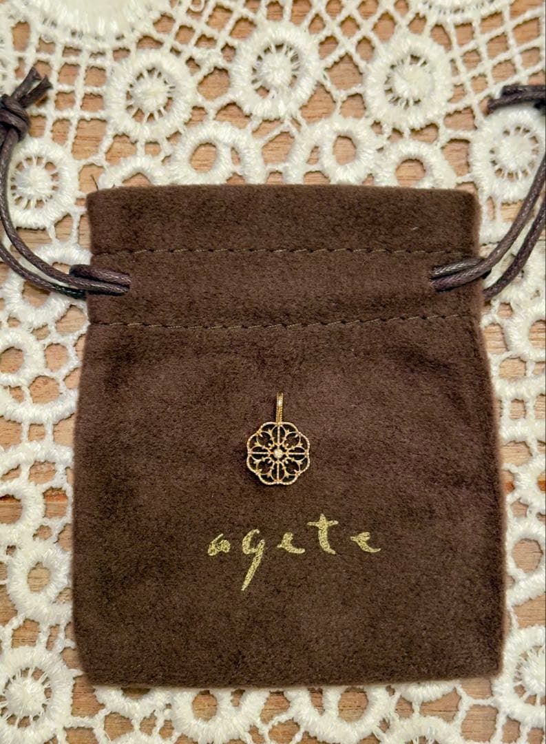 agete K14ダイヤモンド ネックレスチャーム ☆ アガット