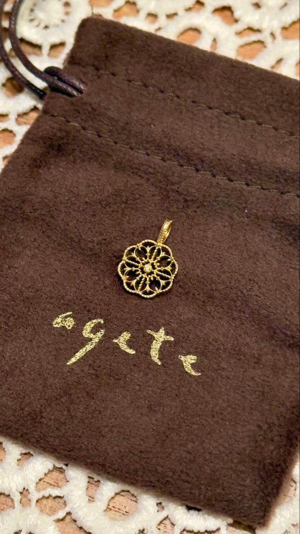 agete K14ダイヤモンド ネックレスチャーム ☆ アガット