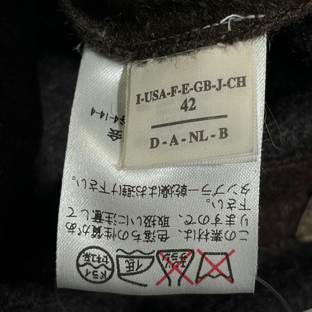 極美品 ブルネロクチネリ　ウール　ジャケット　ベルト　高品質　42 ブラウン