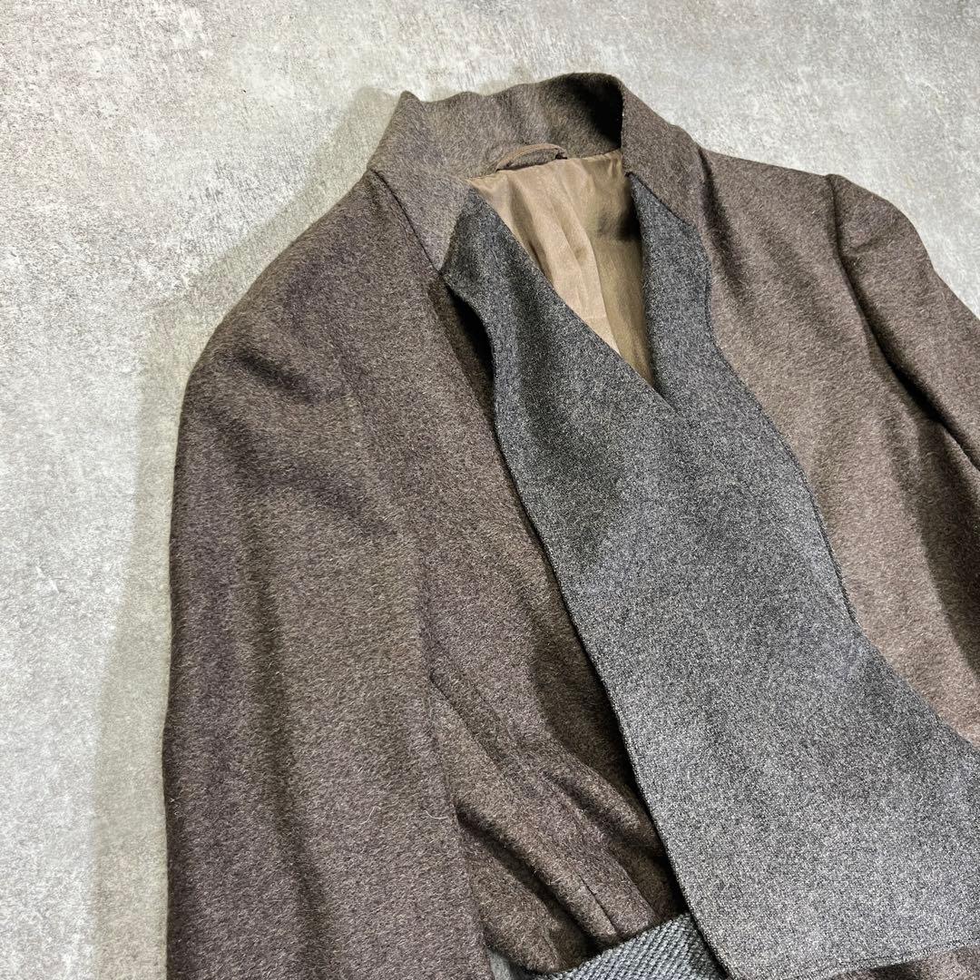 極美品 ブルネロクチネリ　ウール　ジャケット　ベルト　高品質　42 ブラウン