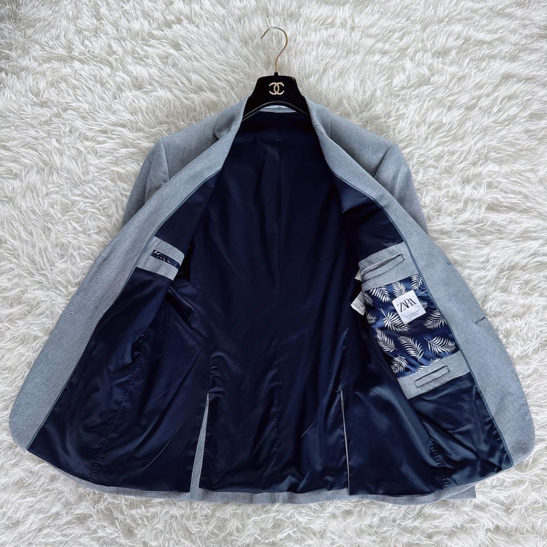 ZARA スーツセットアップ 2XL相当 希少サイズ・リネン混・軽量