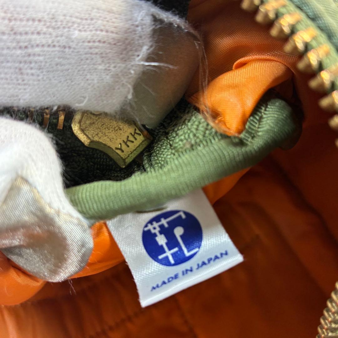 [美品] PORTER タンカー ドラムバッグ ミニボストン セージグリーン L