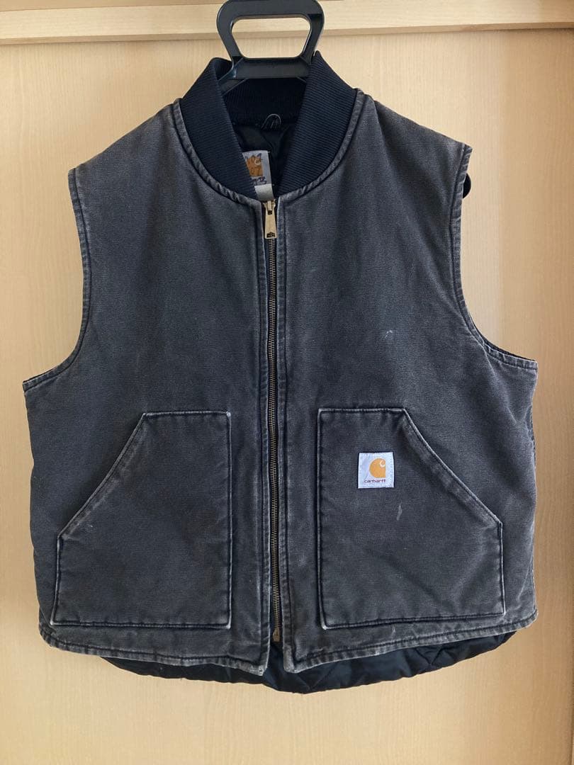 Carhartt カーハート　ダックベスト　ブラック　フェード　XL