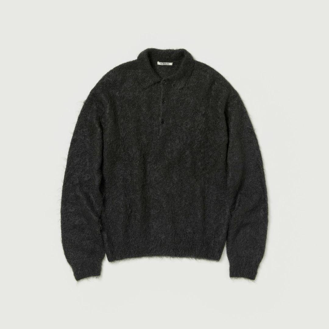 トップス auralee 25aw MOHAIR KNIT POLO