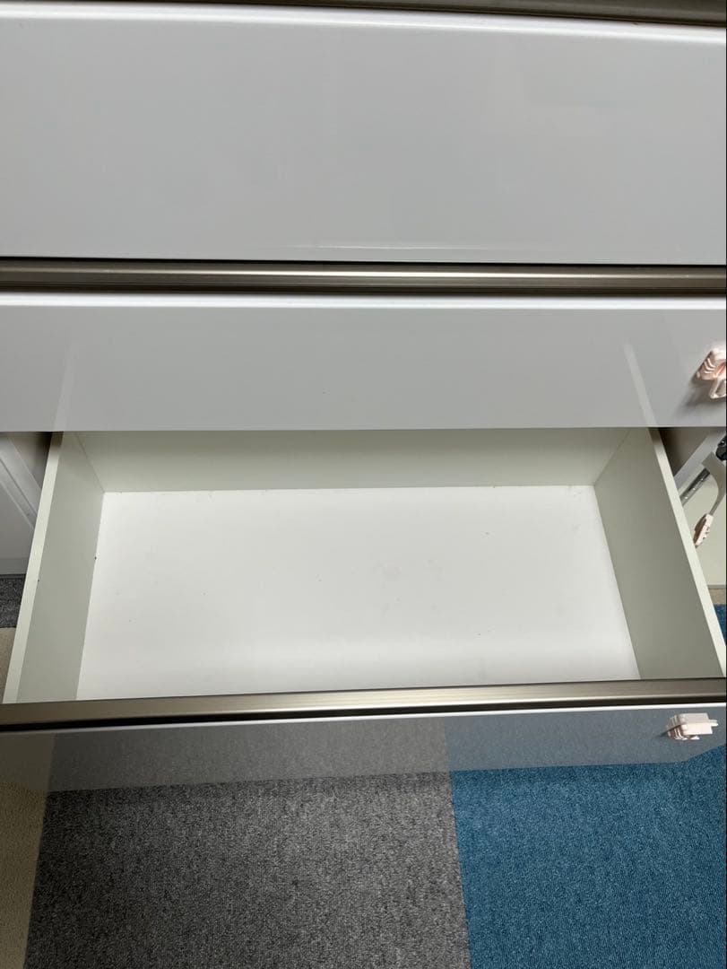 キッチンカウンター　120cm ホワイト　3段