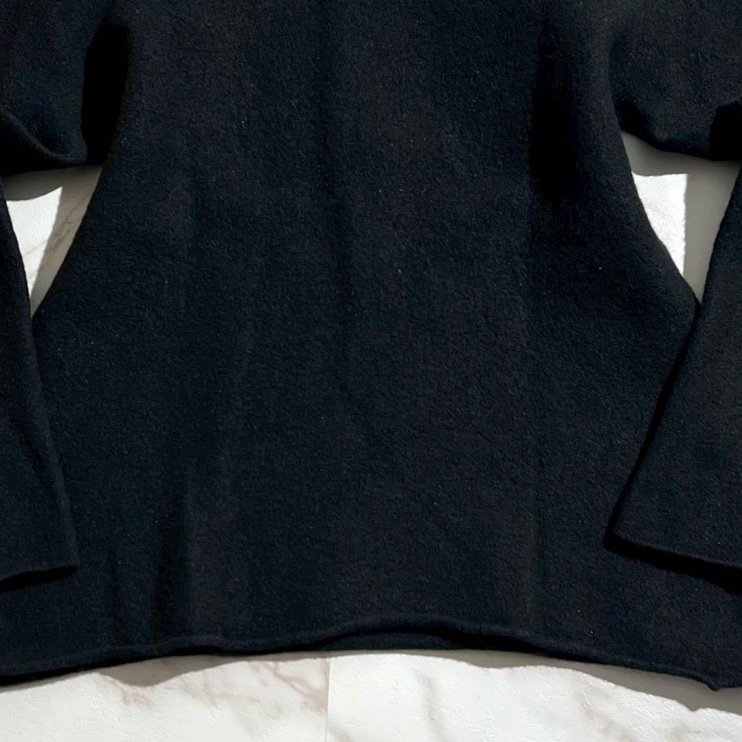 【美品✨希少】コムデギャルソン 縮絨ウール プルオーバーニット 黒 W24513