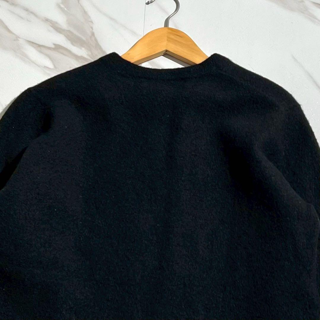 【美品✨希少】コムデギャルソン 縮絨ウール プルオーバーニット 黒 W24513