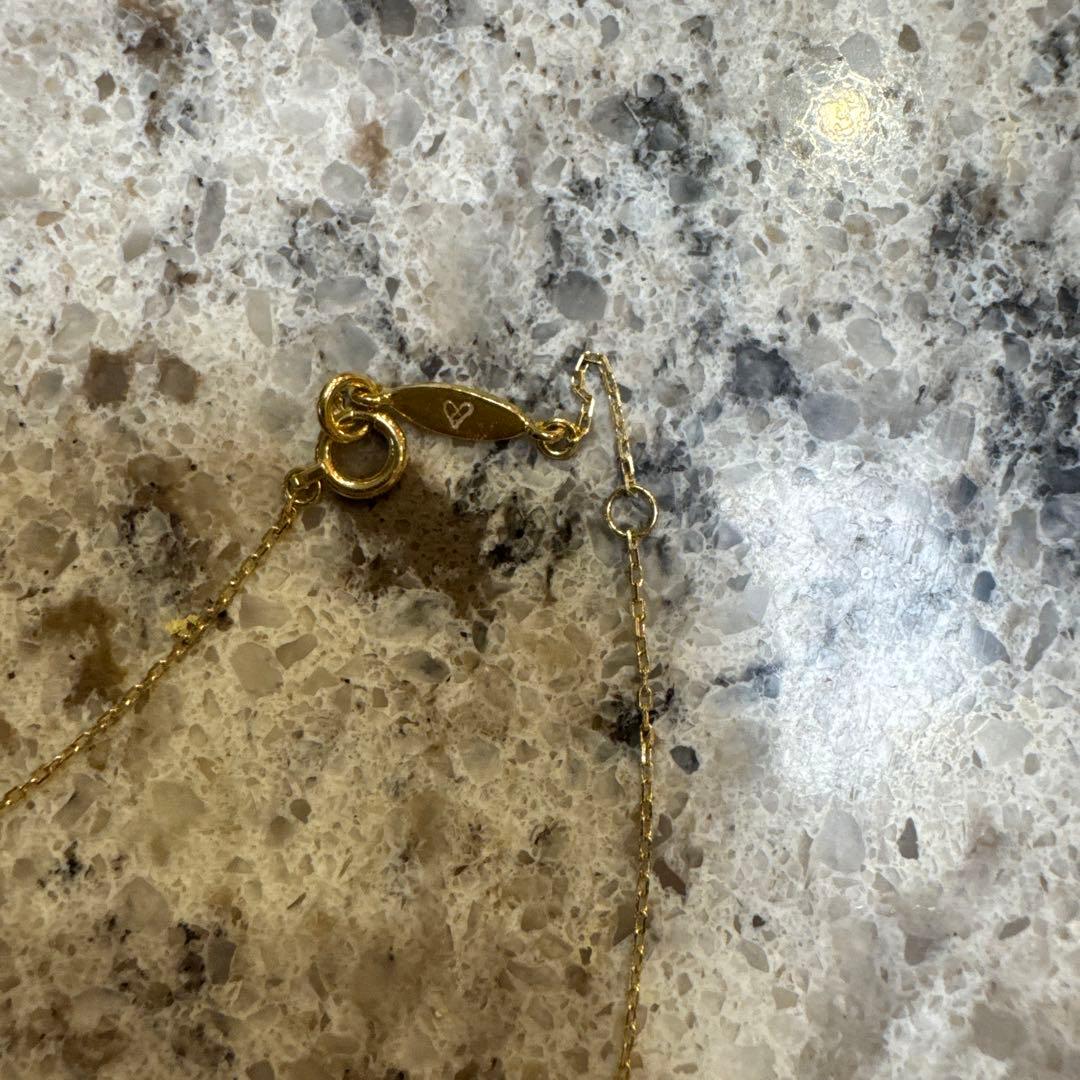 AHKAH イニシャル ネックレスS 18Kイエローゴールド/ダイヤモンド