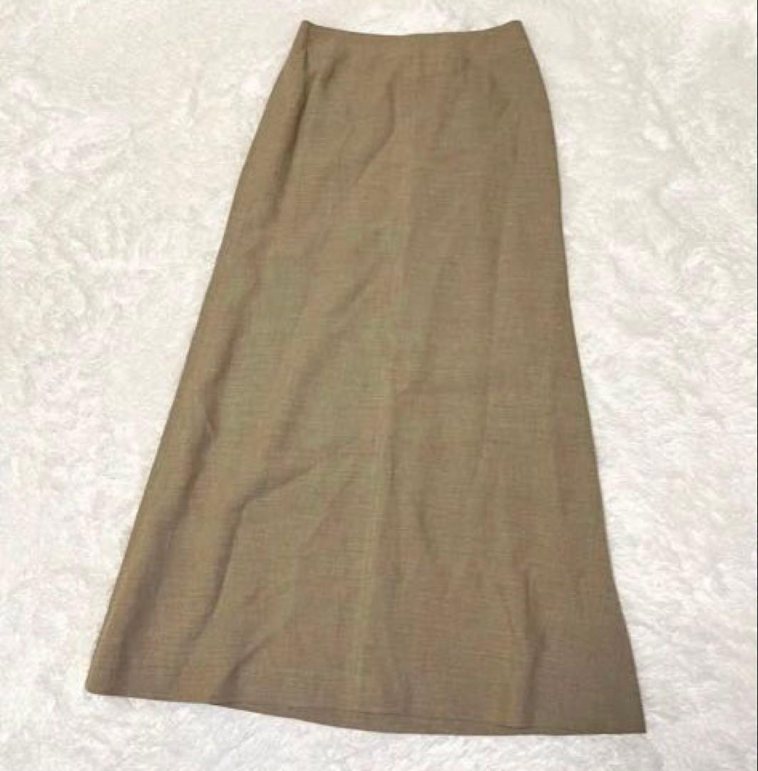 【美品】トゥモローランド　ジレ　ロングスカート　リネン混　セットアップ　ブラウン