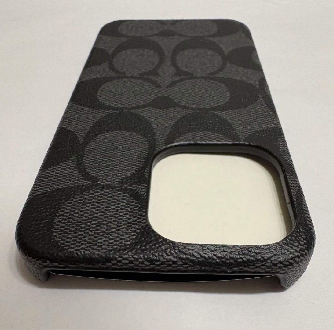 COACH コーチ iPhon13pro ハードケース キャンバス ブラック