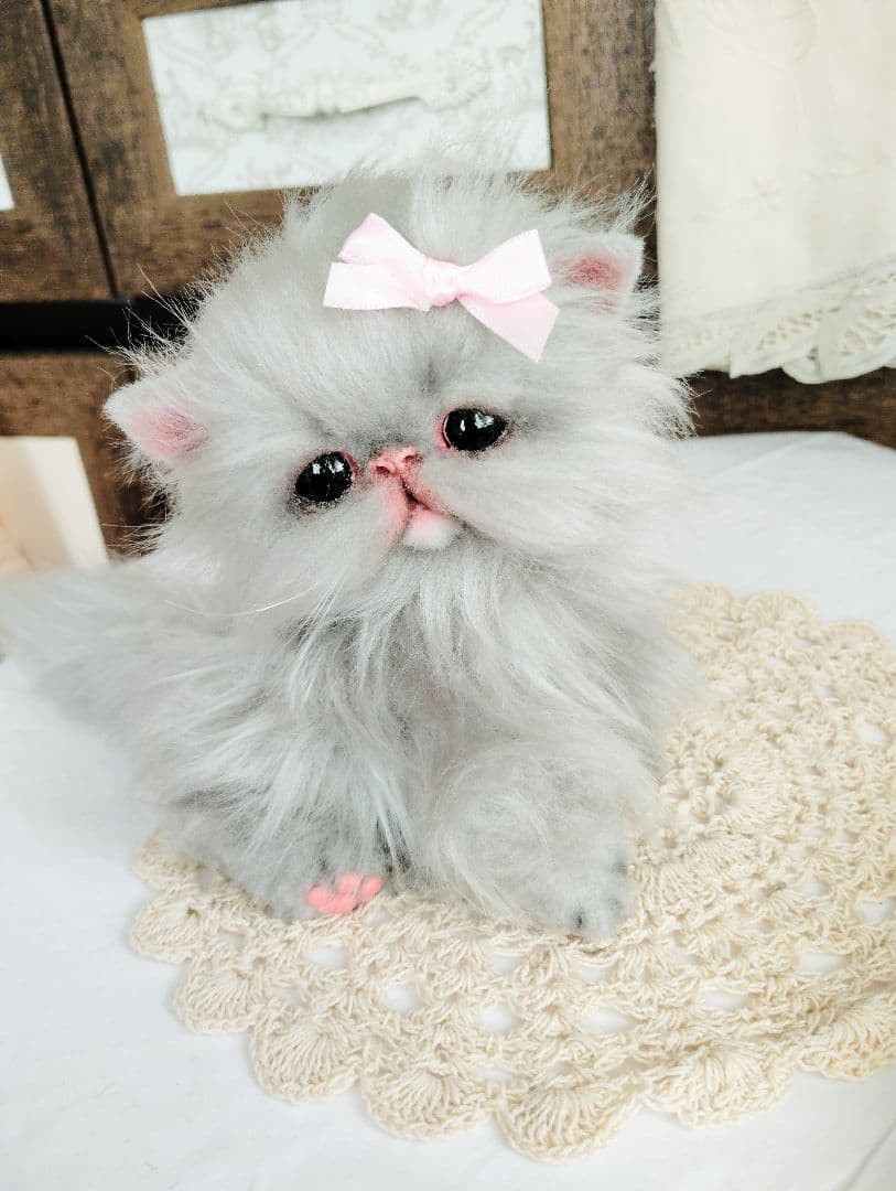 エキゾチックロングヘア♡子猫のリンちゃん♡アートドール♡ぬいぐるみ♡