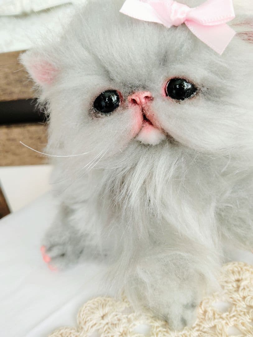 エキゾチックロングヘア♡子猫のリンちゃん♡アートドール♡ぬいぐるみ♡