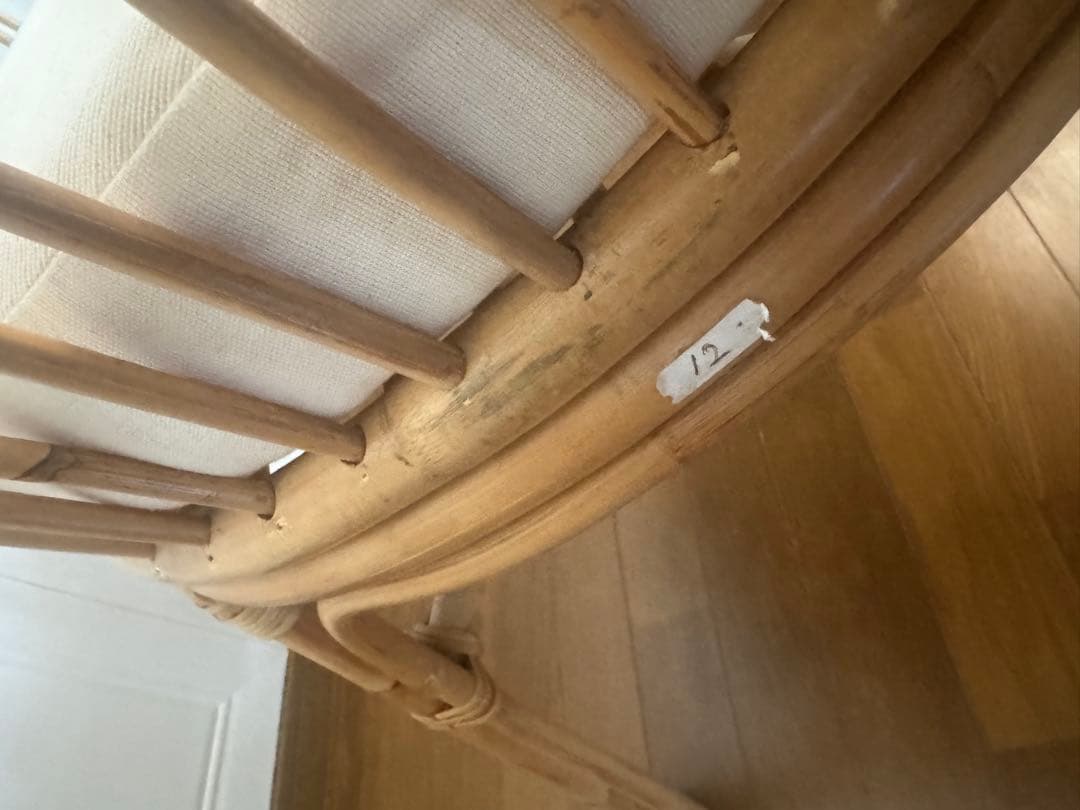 国内レア　ラタン　ベビーベッド