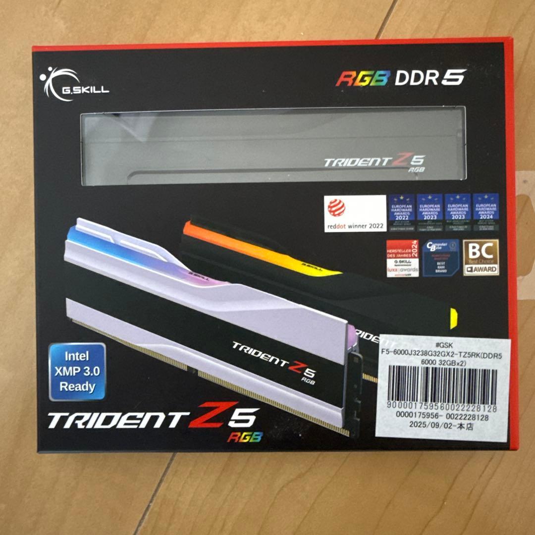 メモリー GSKILL TZ5 RGB DDR5 32GB*2 (6000MHz)