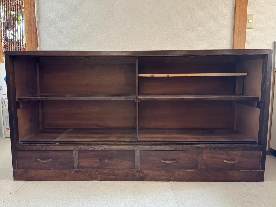 【ケンタウロス】水屋箪笥 食器棚 アンティーク 古家具 レトロ木製