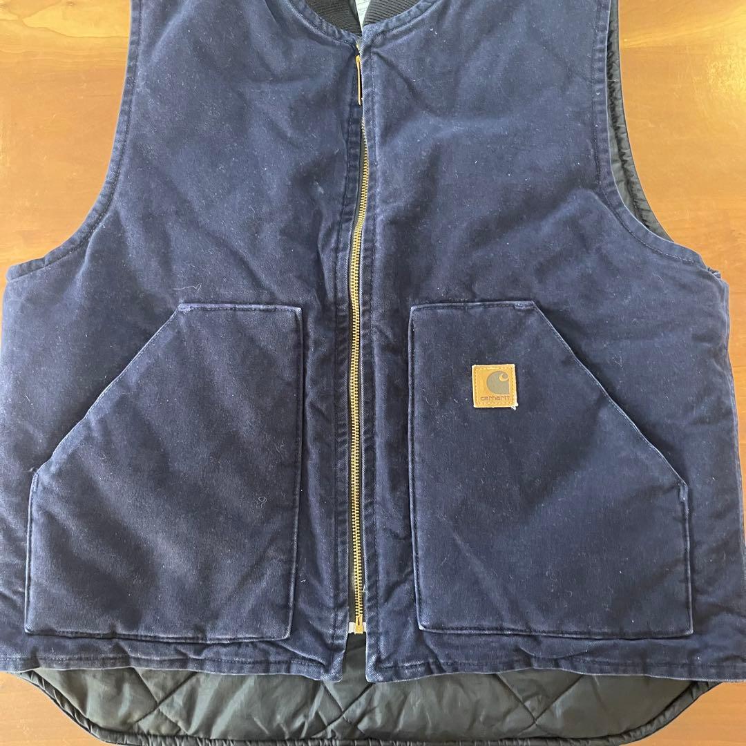 カーハート V02 ダックベスト MDT USAアメリカ製 紺色Lサイズ