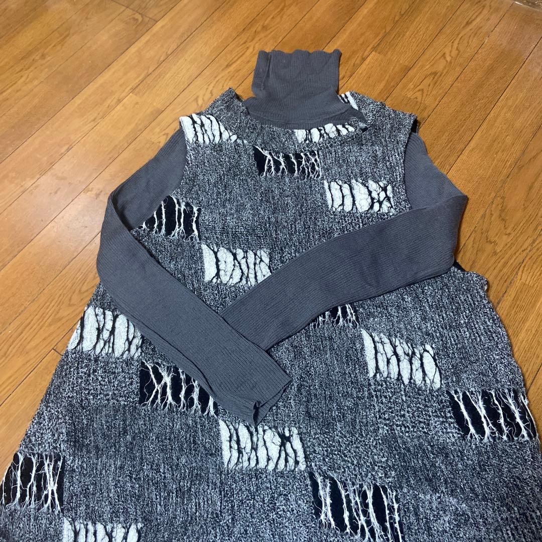 芽風　袖なしチュニック