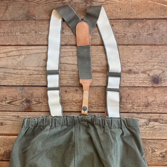 EXTRA STARK サスペンダー付 パンツ 東ドイツ軍 ミリタリー パンツ