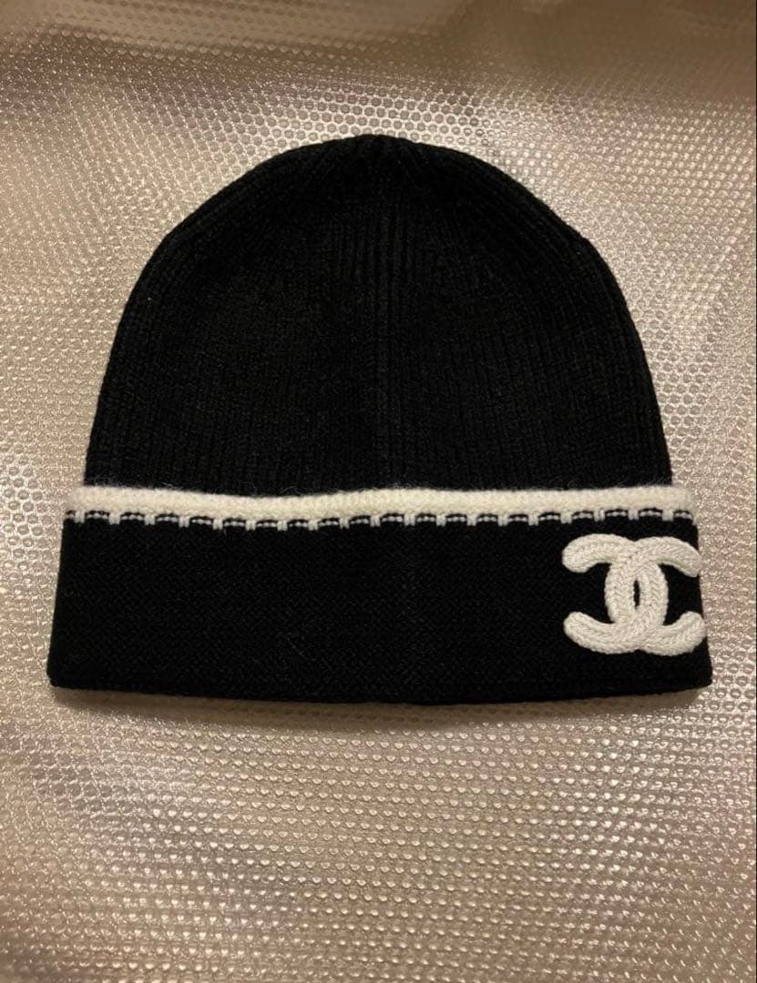 CCロゴ　ブラック ニットビーニー