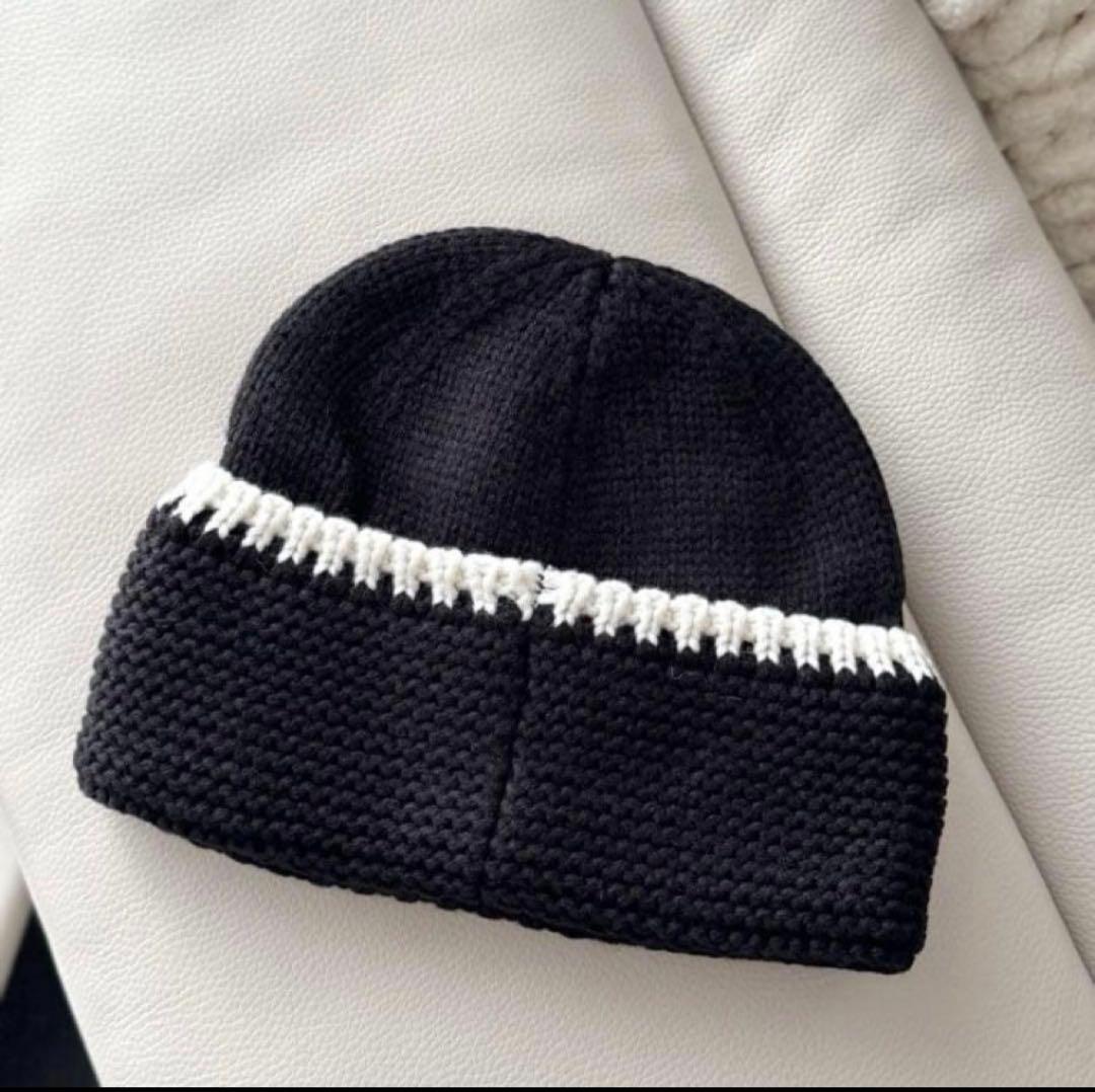 CCロゴ　ブラック ニットビーニー