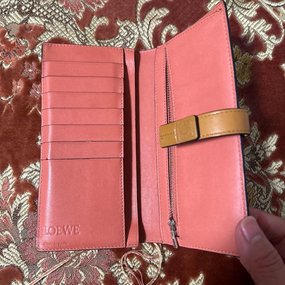 希少✨付属品完備✨ロエベ長財布 ラージバーティカルウォレット バイカラー