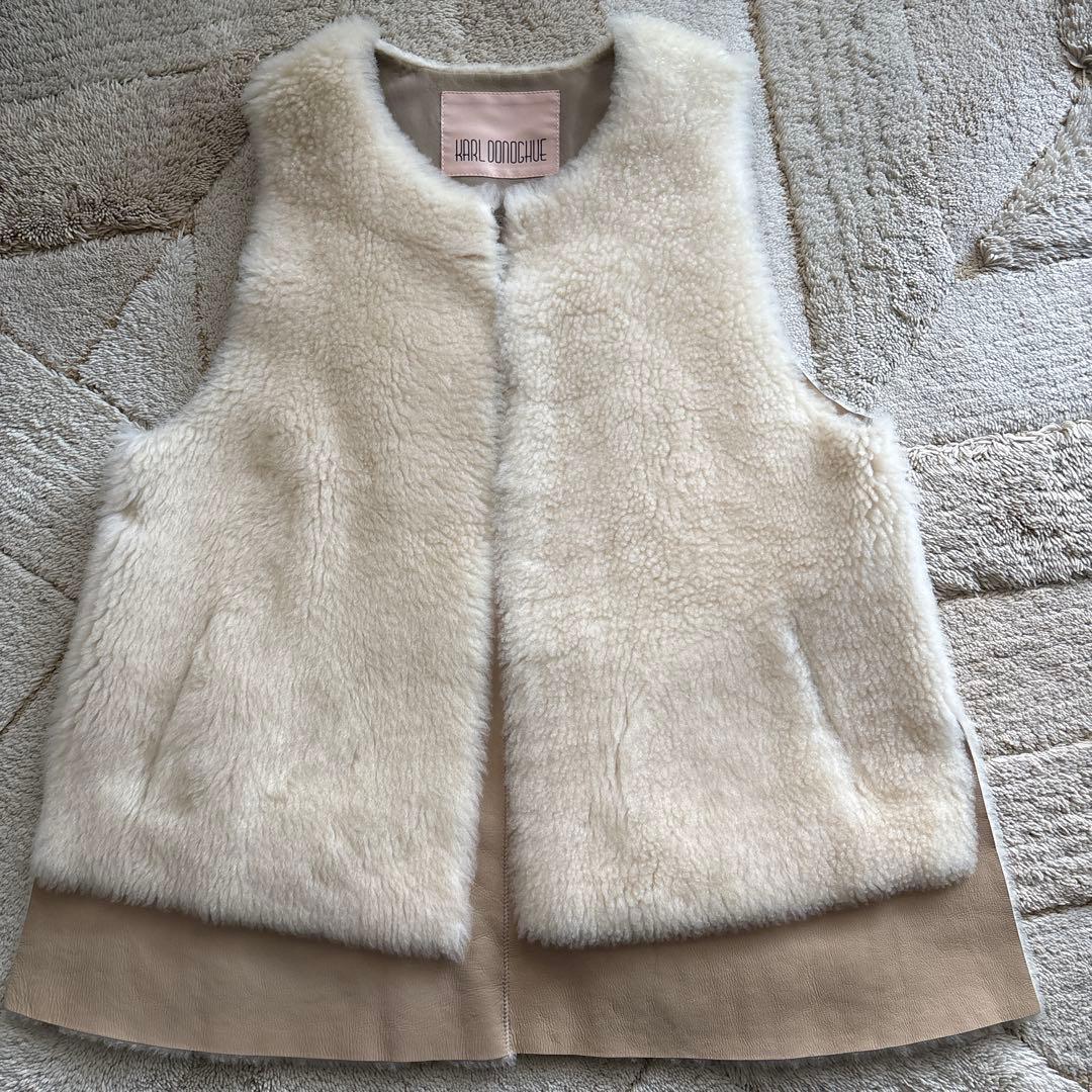 KARL DONOGHUE 毛皮 ベスト ホワイト XS