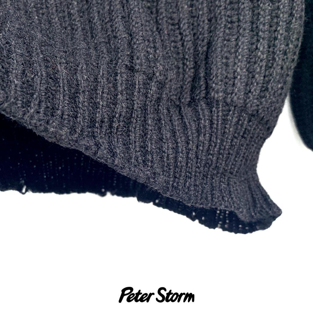 80sフィッシャーマンニットセーター（メンズ-M）【Peter Storm】