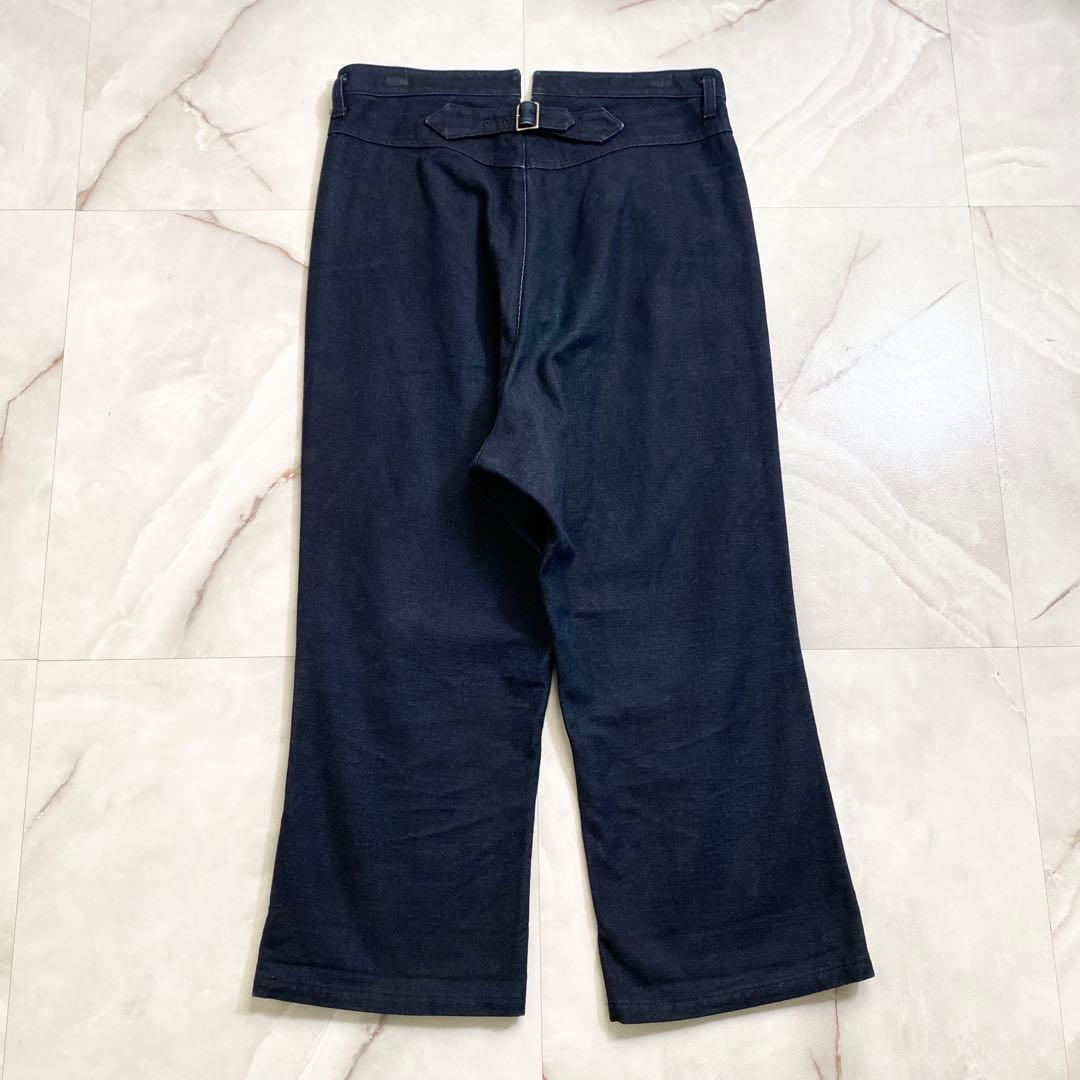 A15597 美品 トリココムデギャルソン シンチバックサルエルデニム 濃紺M