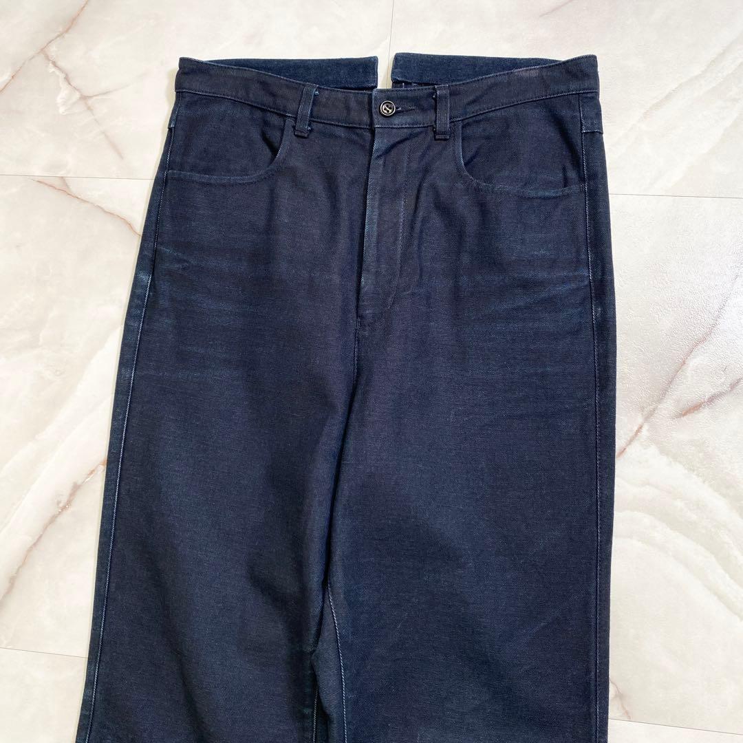 A15597 美品 トリココムデギャルソン シンチバックサルエルデニム 濃紺M