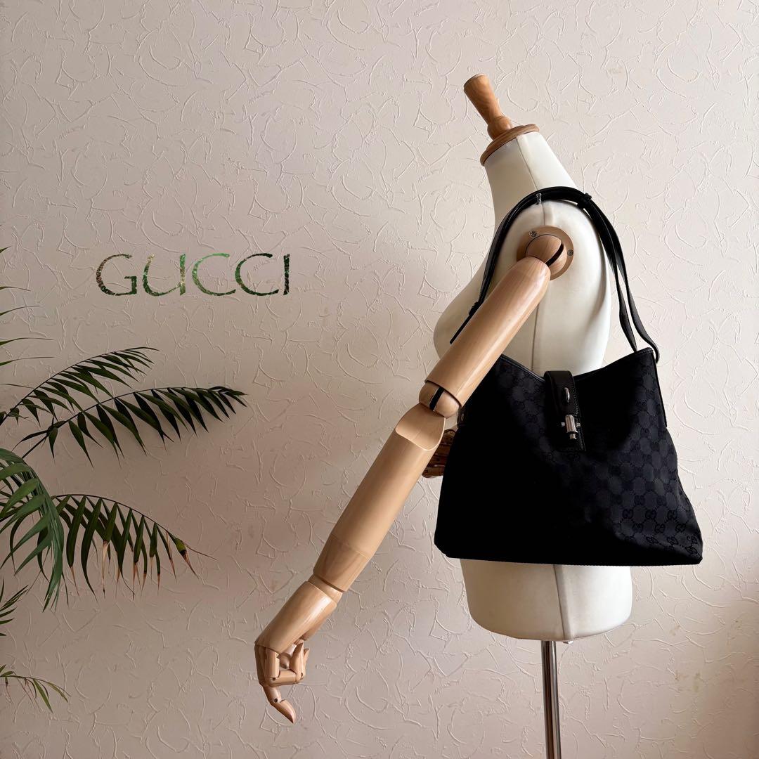 極美品 GUCCI グッチ ニュージャッキー レザートートバッグ