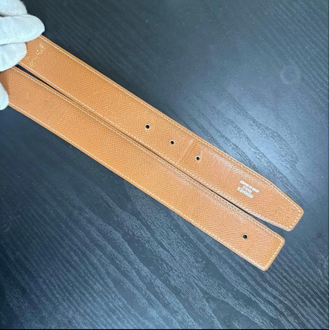 HERMES エルメスコンスタンスリバーシブルベルト65シルバーバックル　美品