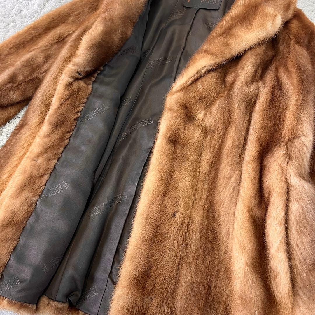 デミバフミンク ミンク 艶 柔らか 女優襟 ファーコート 本毛皮