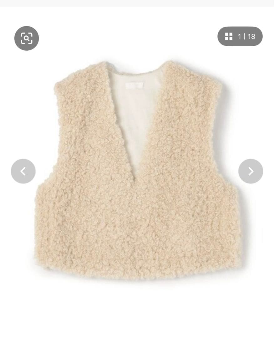 新品タグ付きBALLSEY ミックスファー V ネックベスト 36