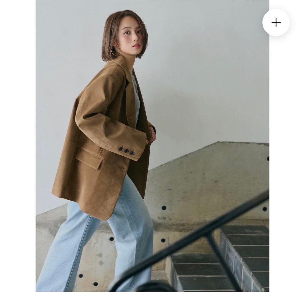 スエードオーバージャケット キャメルブラウン　Mサイズ　<新品未使用品>