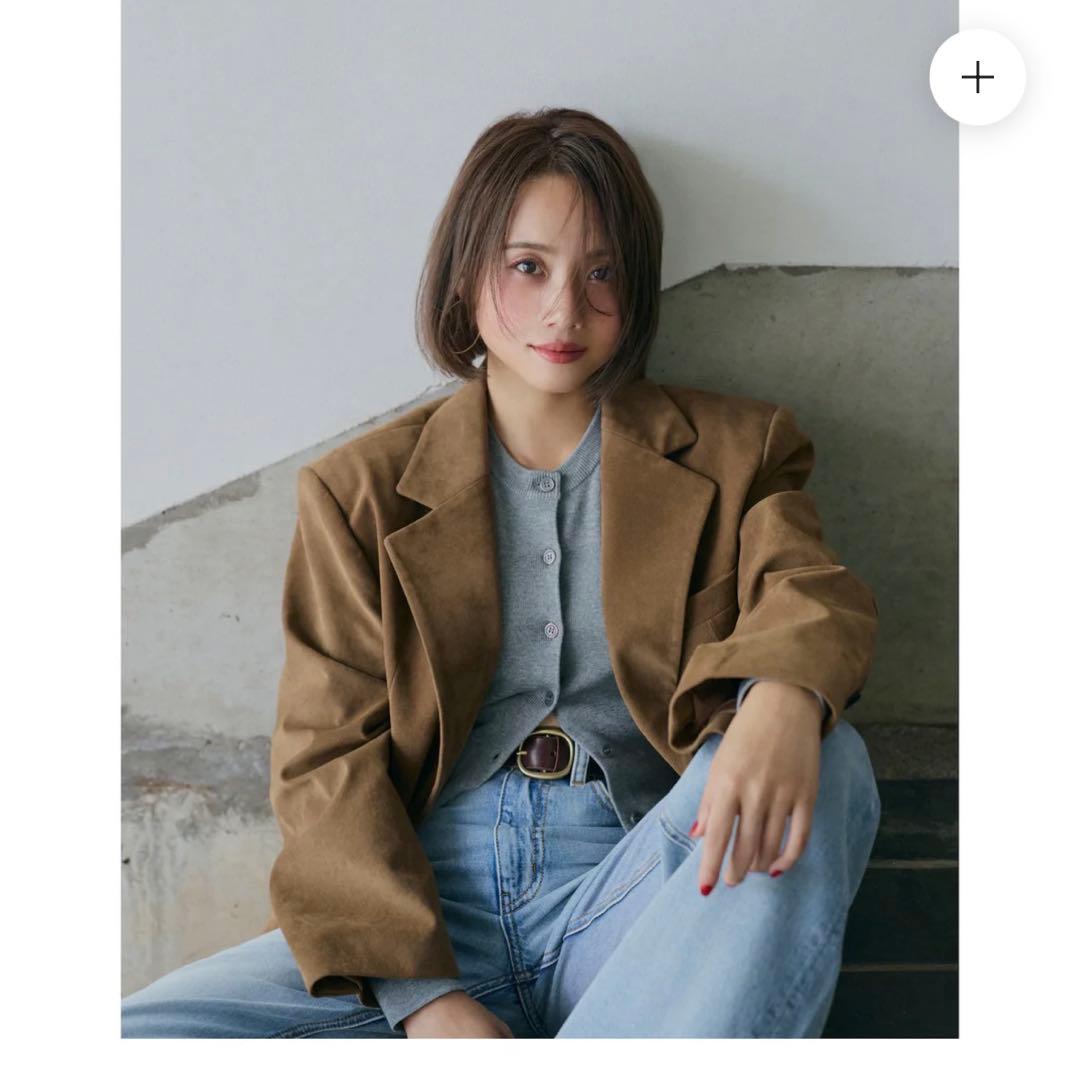 スエードオーバージャケット キャメルブラウン　Mサイズ　<新品未使用品>